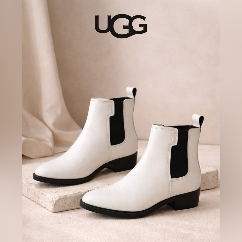 UGG Women's White & Black Emmeth Boots